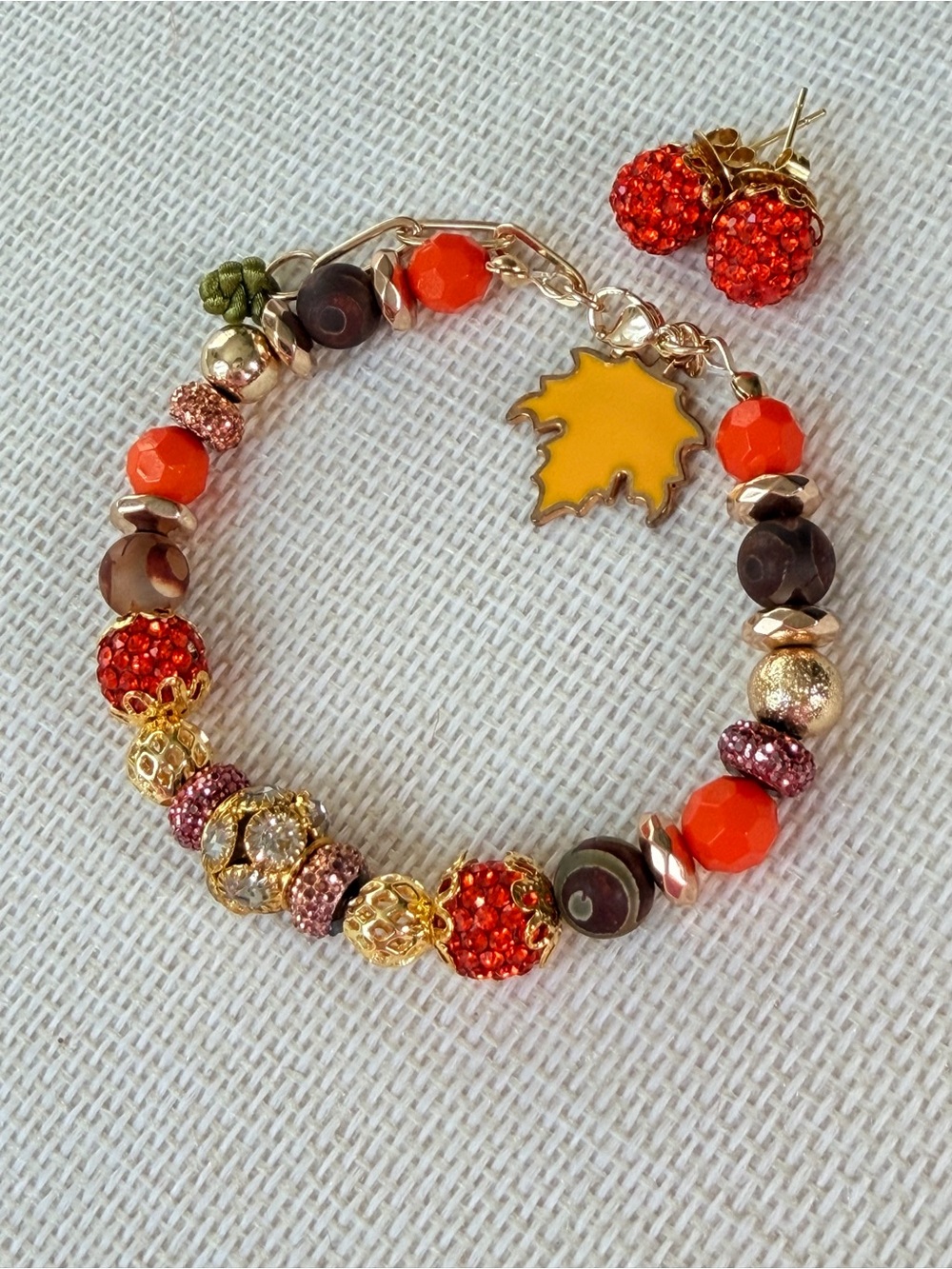 Fall Bracelet & Earrings Set